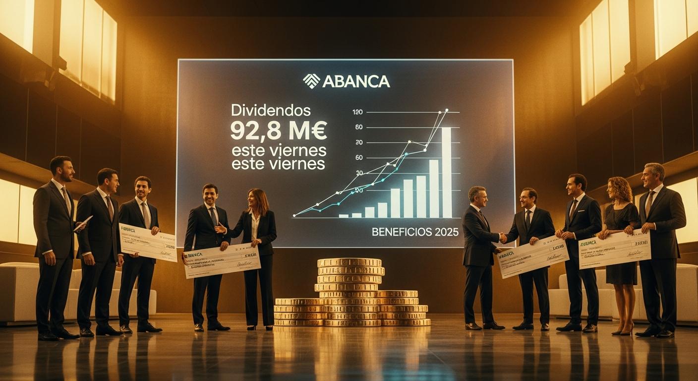 Abanca pagará 92,8 millones en dividendos este viernes: qué significa para sus accionistas y sus beneficios de 2025