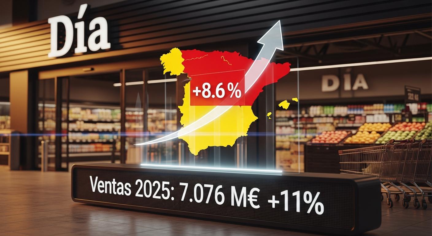 Dia impulsa sus ventas en 2025: 7.076 millones en bruto, +11%, y España crece un 8,6%