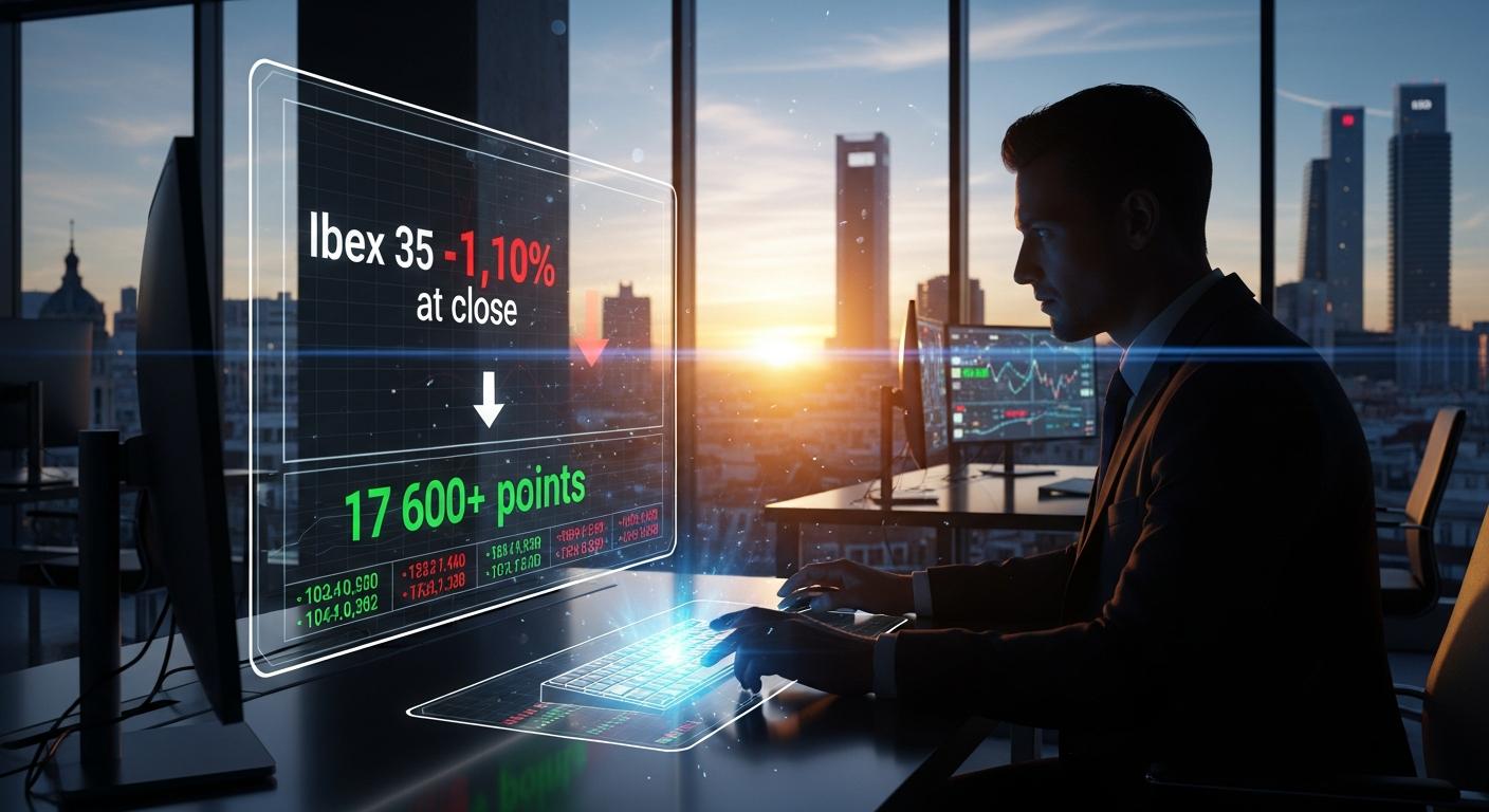 Ibex 35 baja 1,10% al cierre, pero se mantiene firme por encima de los 17.600 puntos: qué significa para tu inversión