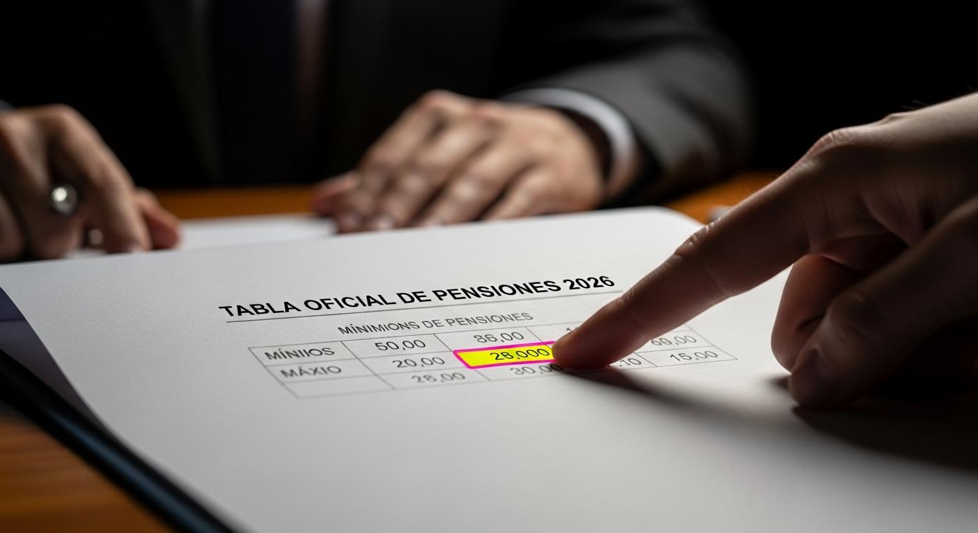 Pensiones en España 2026: cuánto suben y cuál será la pensión mínima y máxima según la nueva tabla oficial