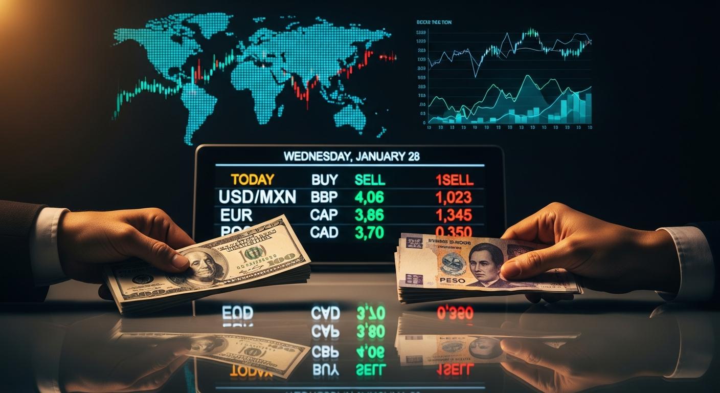 Precio del dólar hoy en México (miércoles 28 de enero): cuánto cuesta comprarlo y venderlo, y cómo se compara con otros países
