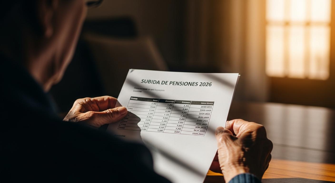 Subida de pensiones en 2026 confirmada: mira la tabla oficial y cuánto cobrarás según tu pensión