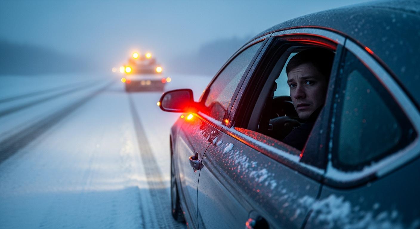 Tormenta invernal en EE. UU.: qué hacer si tu auto falla en plena autopista y cómo evitar un accidente