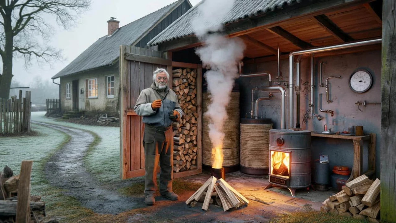 70-year-old’s homemade hot water system produces 3,000 liters daily without any utility bills