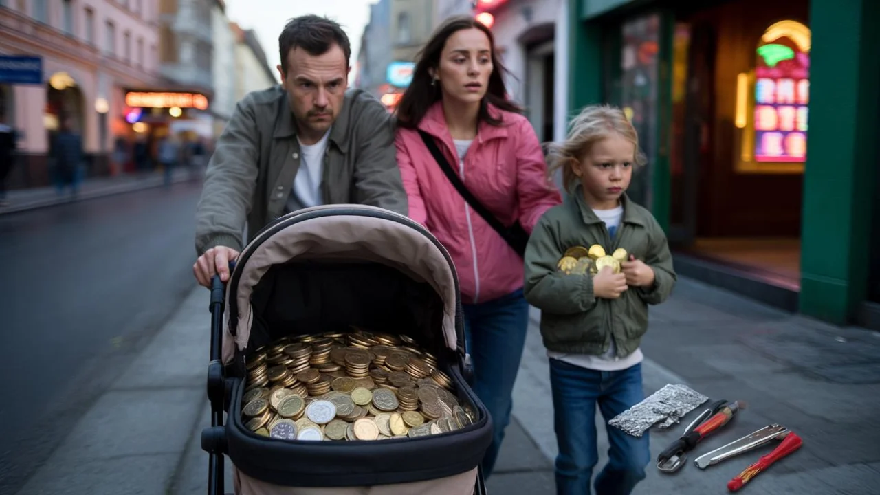 Berlin couple caught wheeling pram stuffed with coins after slot machine raids sparks viral mystery