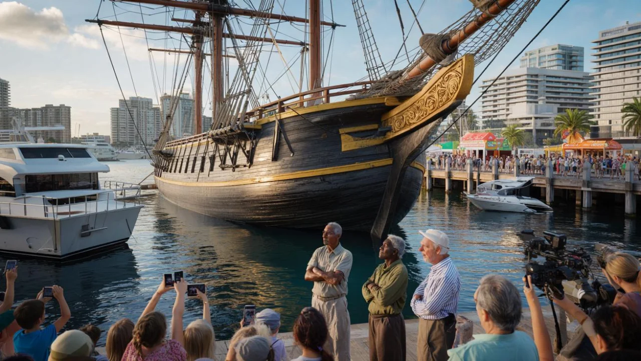 Colonial era ship reappears in Australian marina and sparks heated global debate over ownership