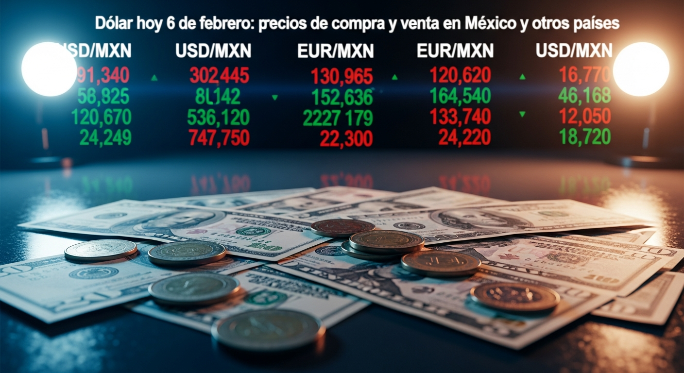 Dólar hoy 6 de febrero: precios de compra y venta en México y otros países