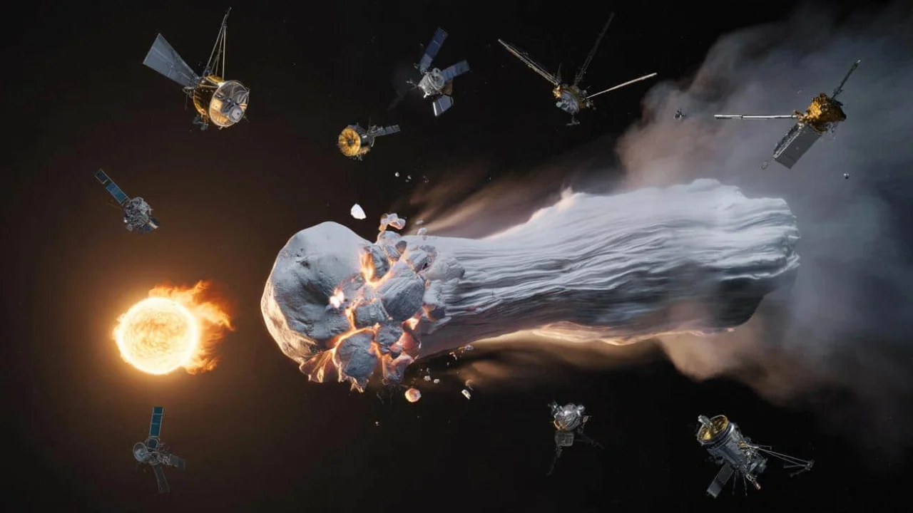 Eight spacecraft captured interstellar comet 3I ATLAS looking so alien it makes your brain refuse what you’re seeing