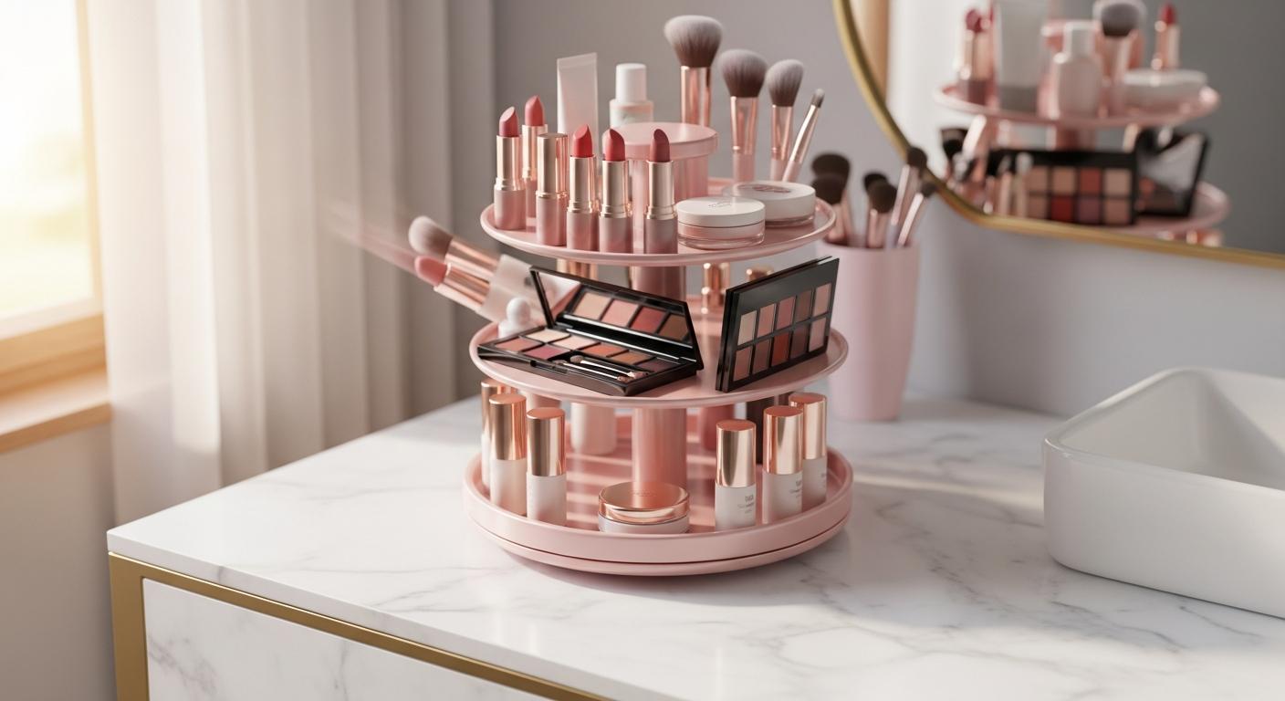El soporte giratorio de Primark que ordena tu maquillaje en minutos y lo deja todo a la vista con estilo