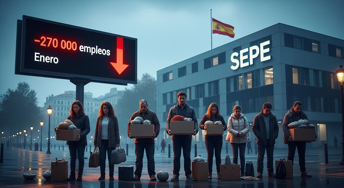España pierde 270.000 empleos: el peor enero desde la crisis de deuda de 2012