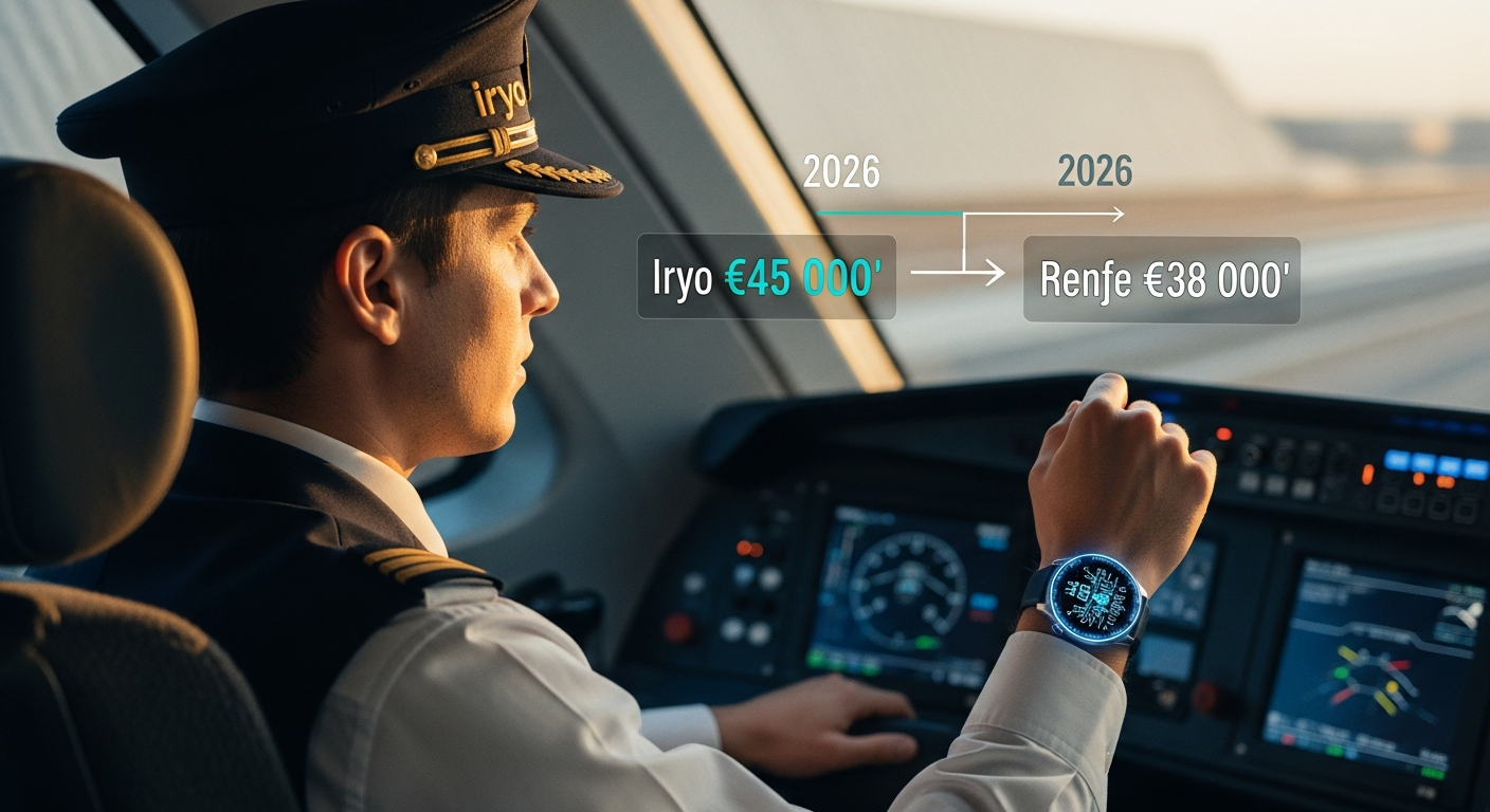 Esto cobra un maquinista de Iryo: salario y diferencias con Renfe en 2026