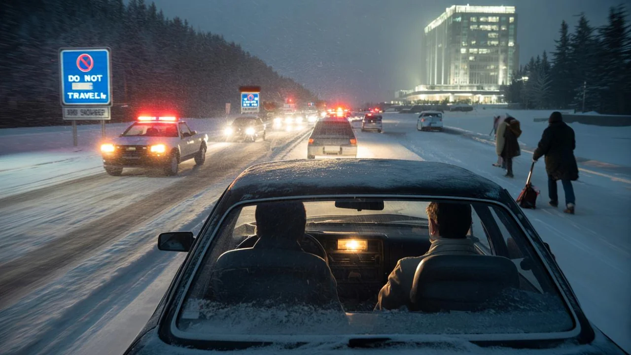 Heavy snow expected tonight but corporate emails are telling workers something completely different