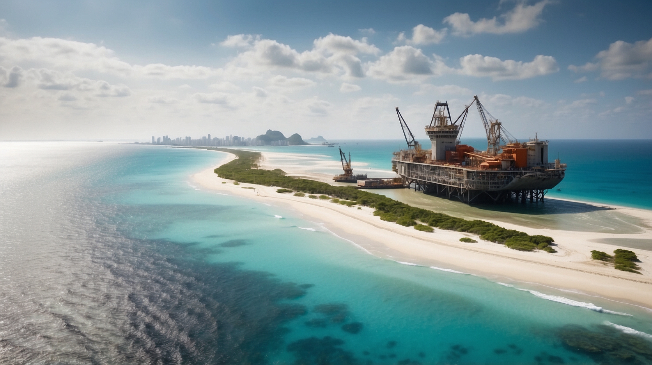 How China Built New Islands by Dumping Sand Into the Sea for Years