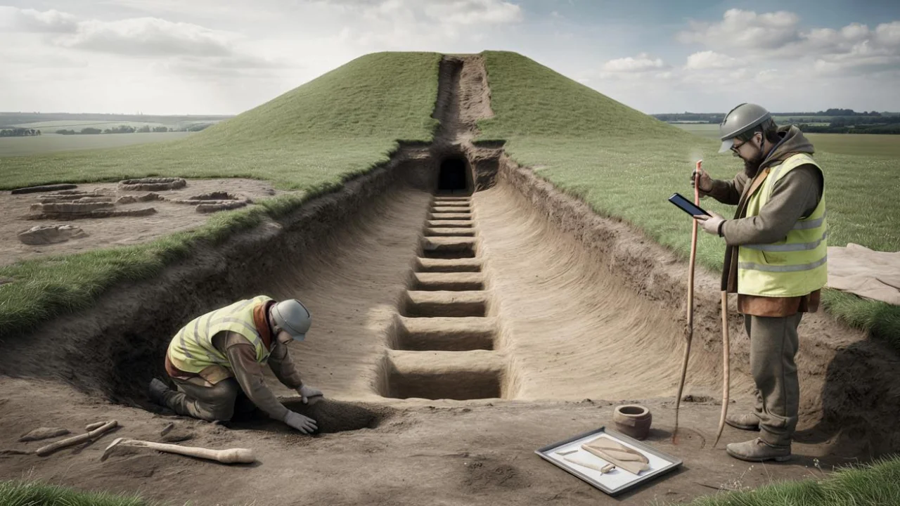 Medieval tunnel carved through ancient burial mound leaves archaeologists questioning everything they knew