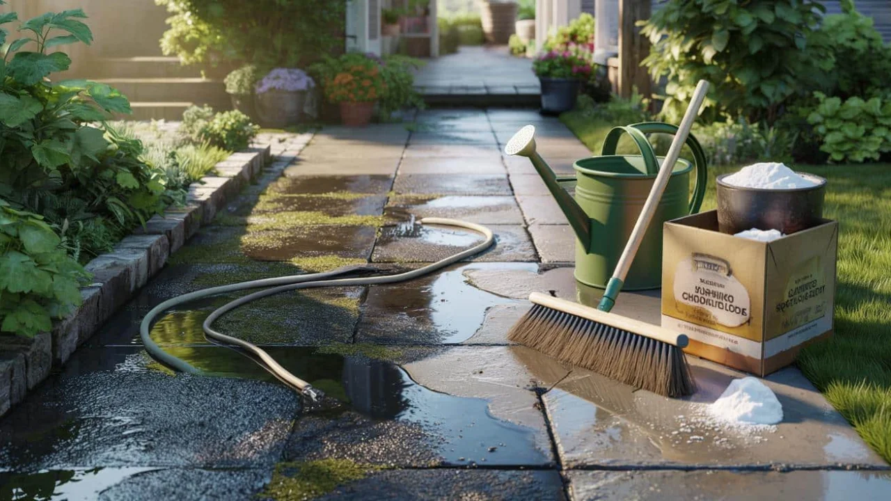 One lazy trick made my blackened patio paths look brand new in 20 minutes