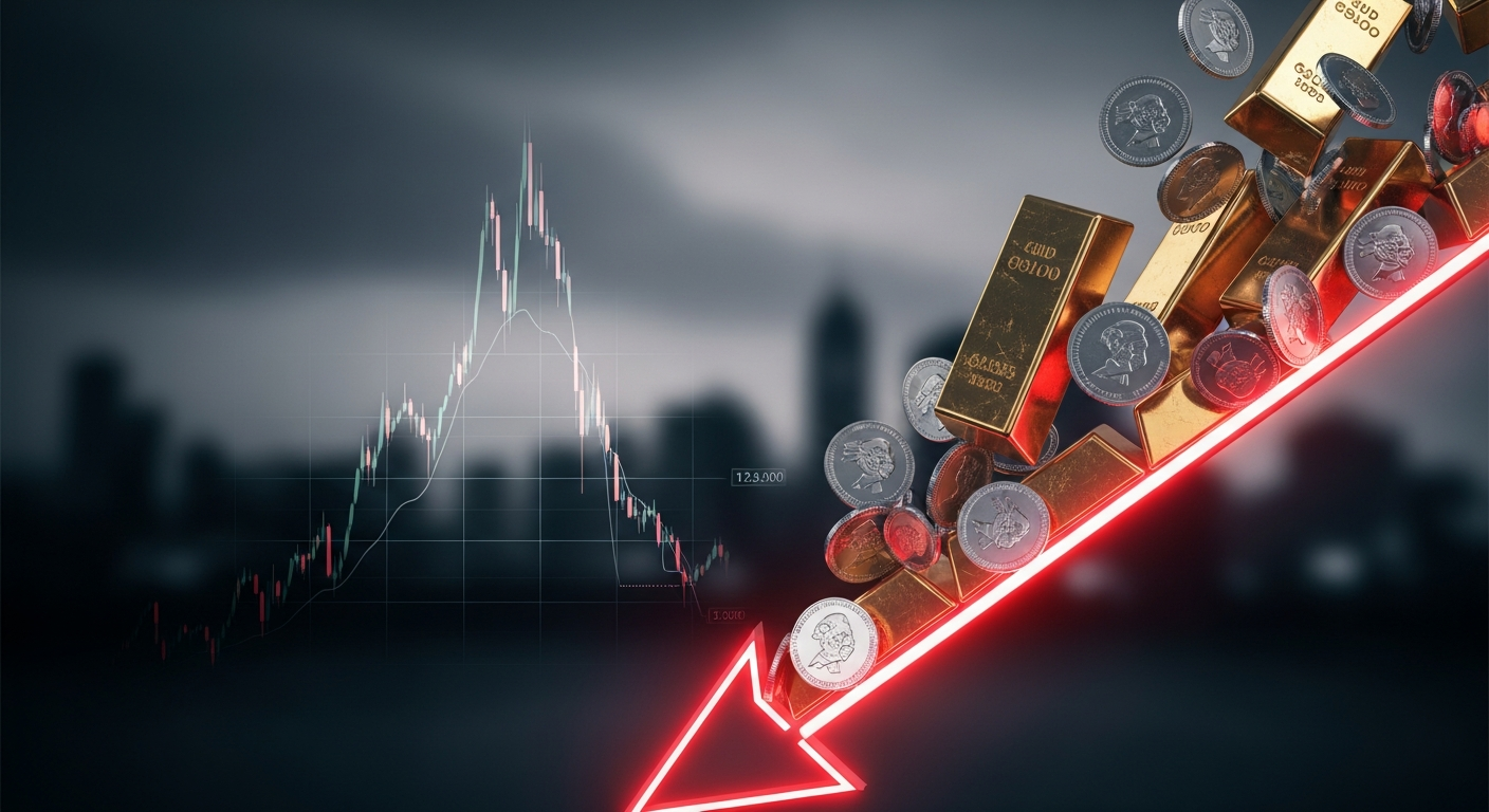 Oro y plata caen tras máximos récord: qué está impulsando el retroceso