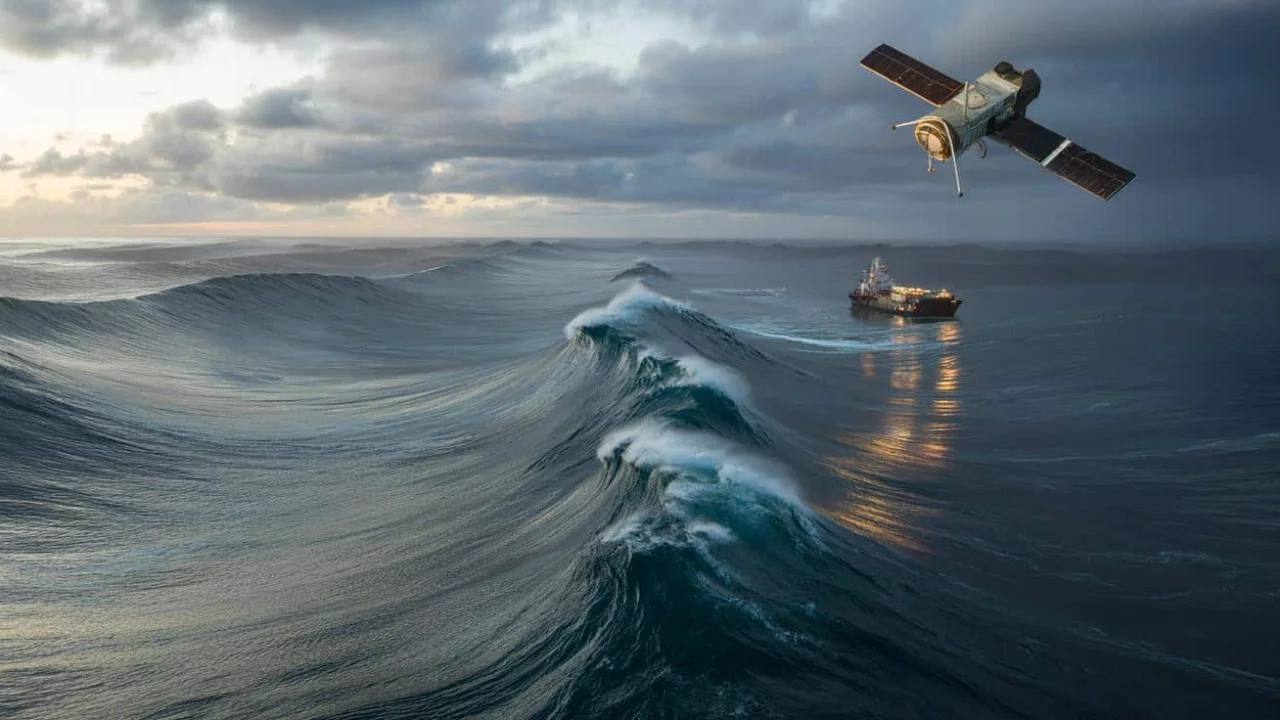 Satellite wave measurements reveal 35-metre giants crossing 24,000km of ocean from single Pacific storm