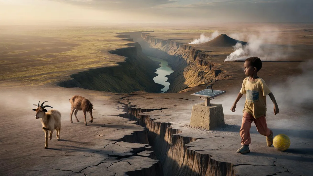 Scientists measure African continent splitting by millimeters yearly while families walk unknowingly above