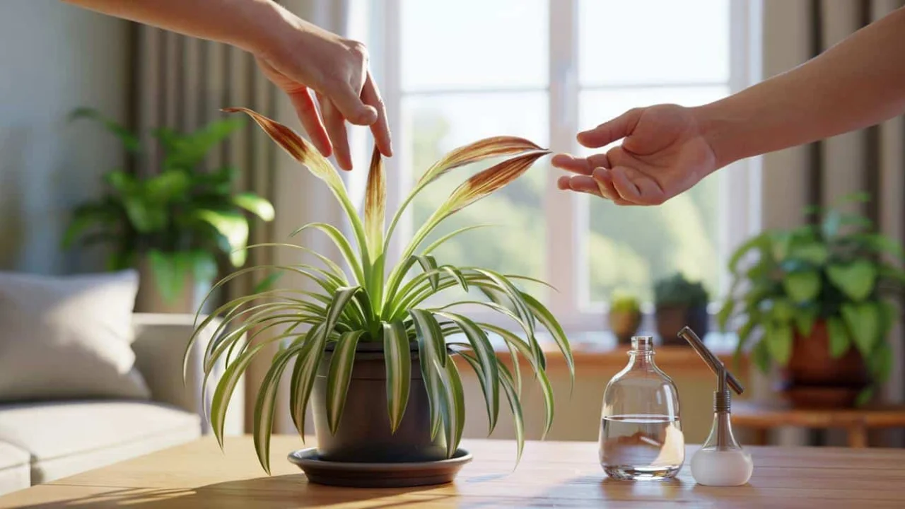 Spider plant brown tips signal this watering mistake 99% of plant parents make without realizing