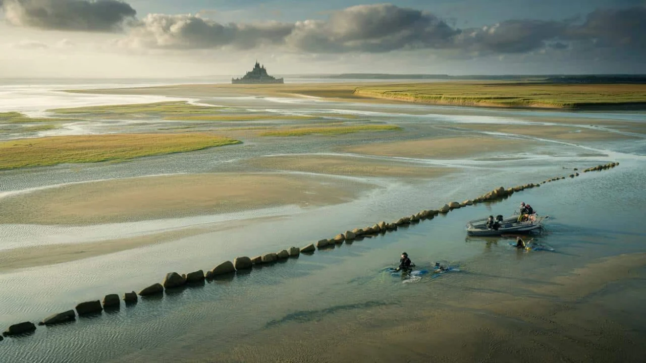 Stone wall found off French coast reveals hunter-gatherers built underwater structures 7,000 years ago