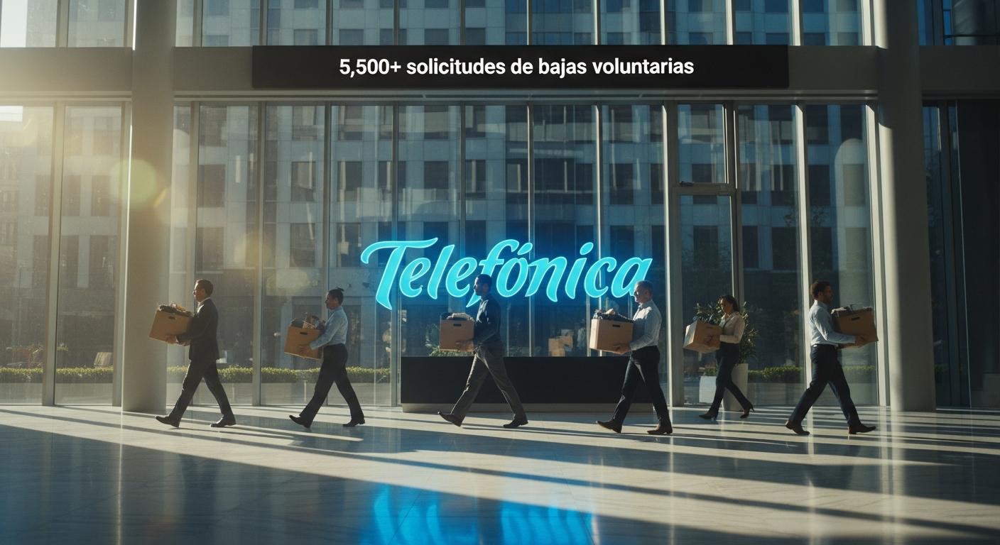 Telefónica cubrirá el ERE al 100% con bajas voluntarias: ya supera las 5.500 solicitudes
