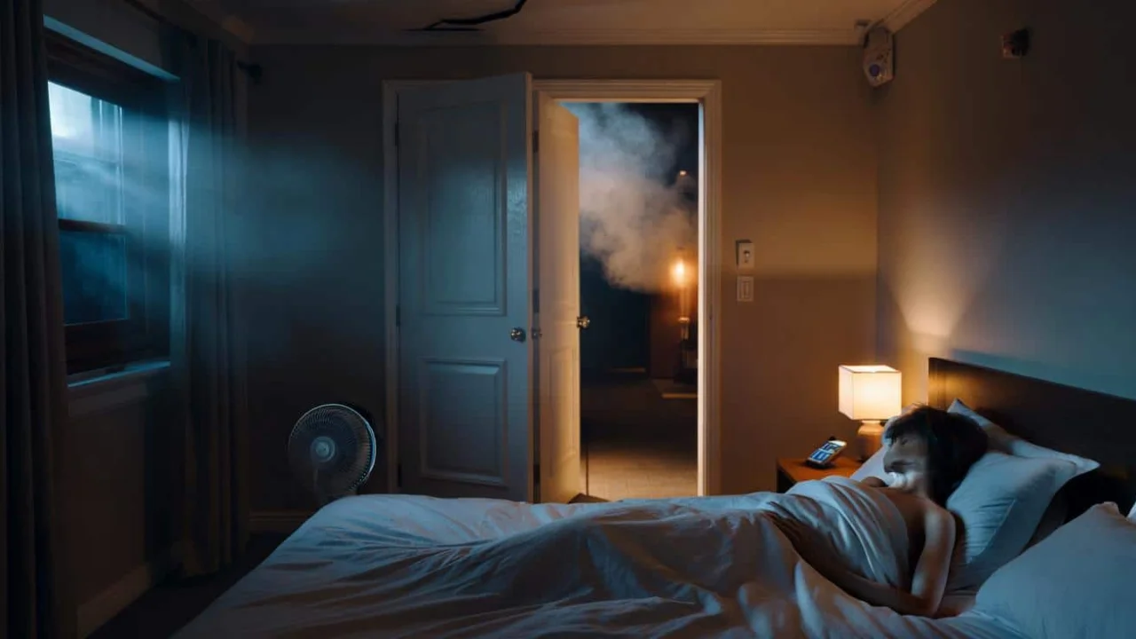 That 2 a.m. feeling in your bedroom might be carbon dioxide—but sleeping with door open has a deadly downside