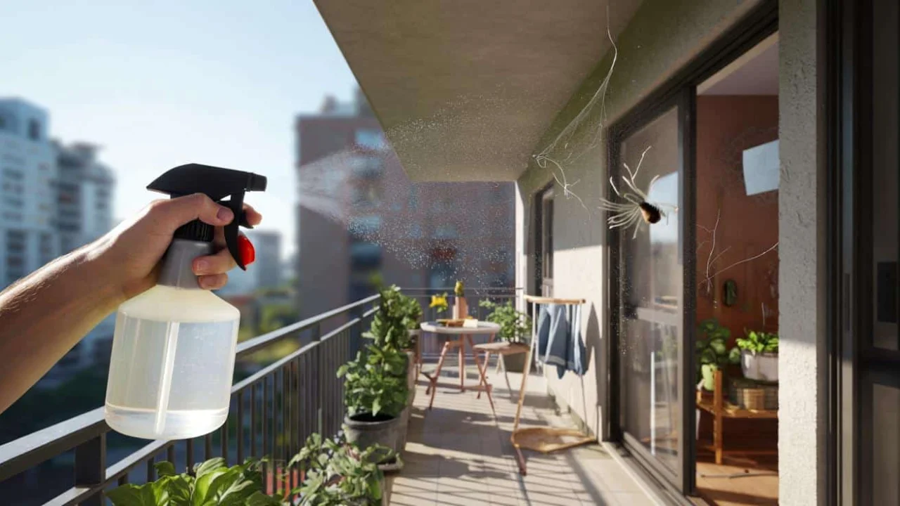 This cheap vinegar trick is quietly driving spiders away from balconies across the country