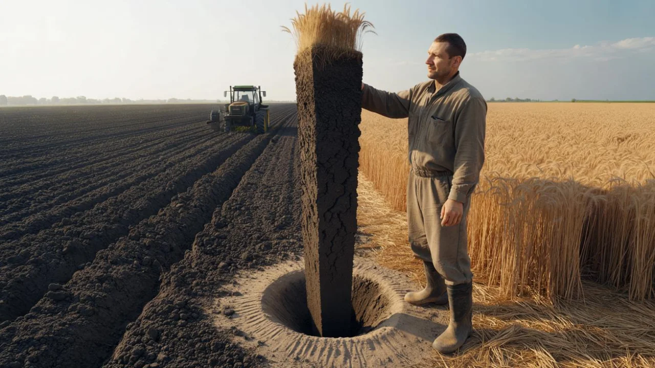 This chernozem black soil runs one meter deep and explains why nations went to war over farmland