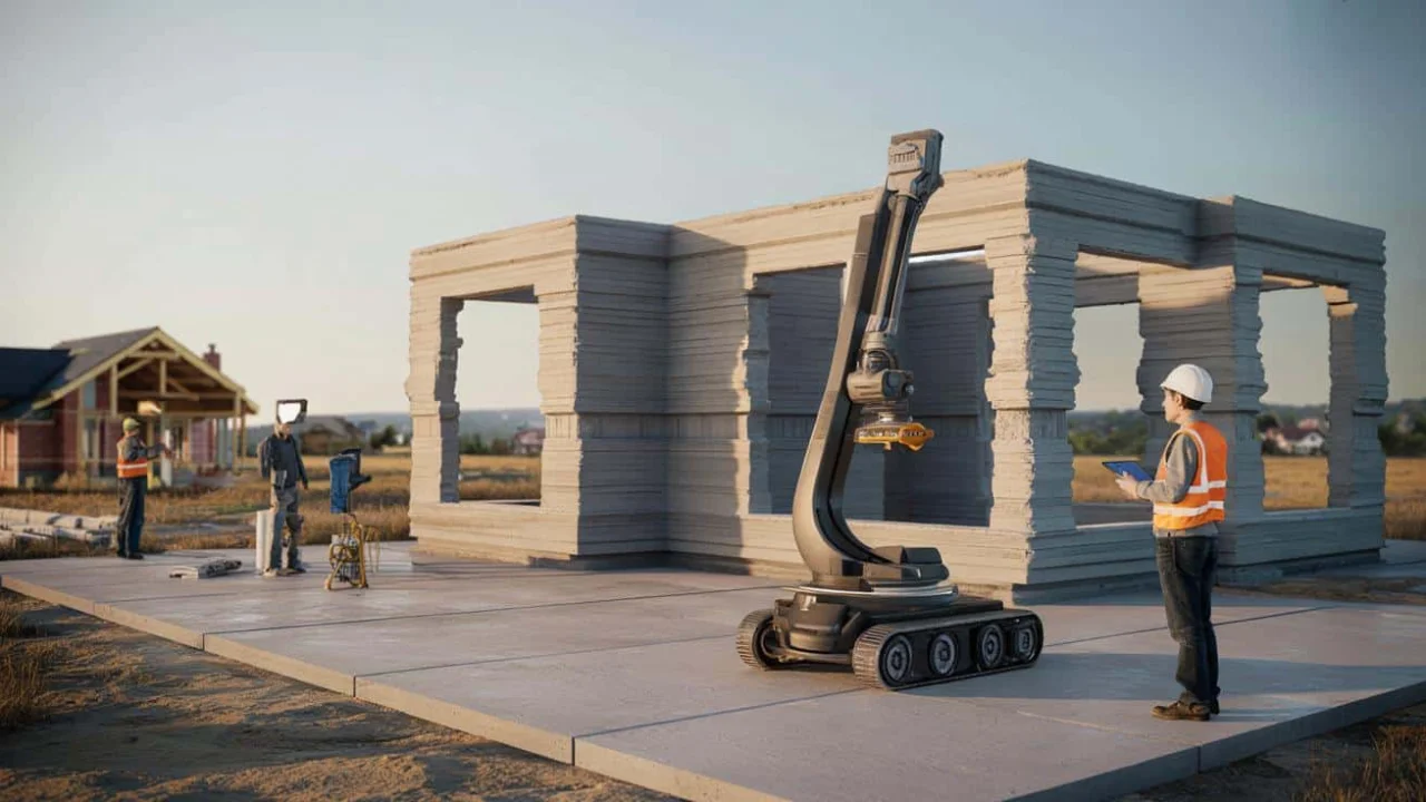 This robotic construction technology just built a full house in 24 hours while neighbors watched in disbelief