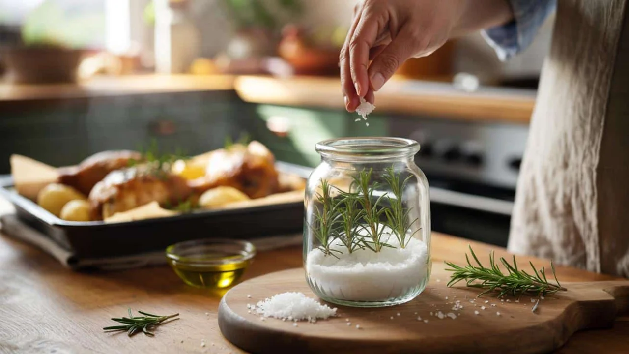 This simple coarse salt and rosemary jar trick quietly transforms homes in ways most people never expect