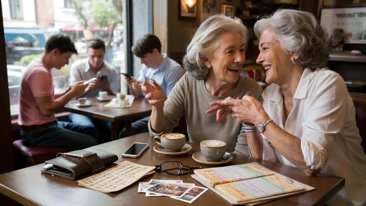 Two older women in a café just proved why their generation still wins at real conversation