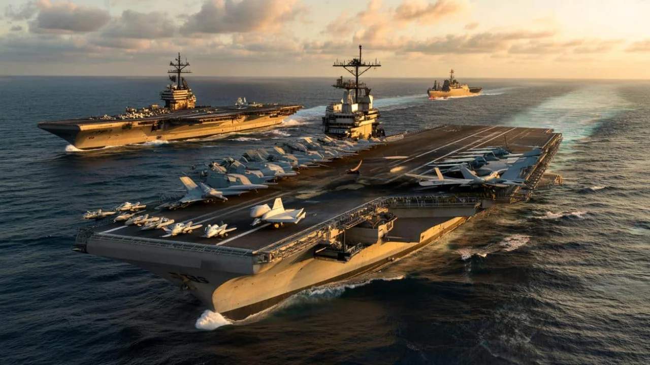 USS Kennedy construction speeds up as first Ford-class carrier finally sees real combat action