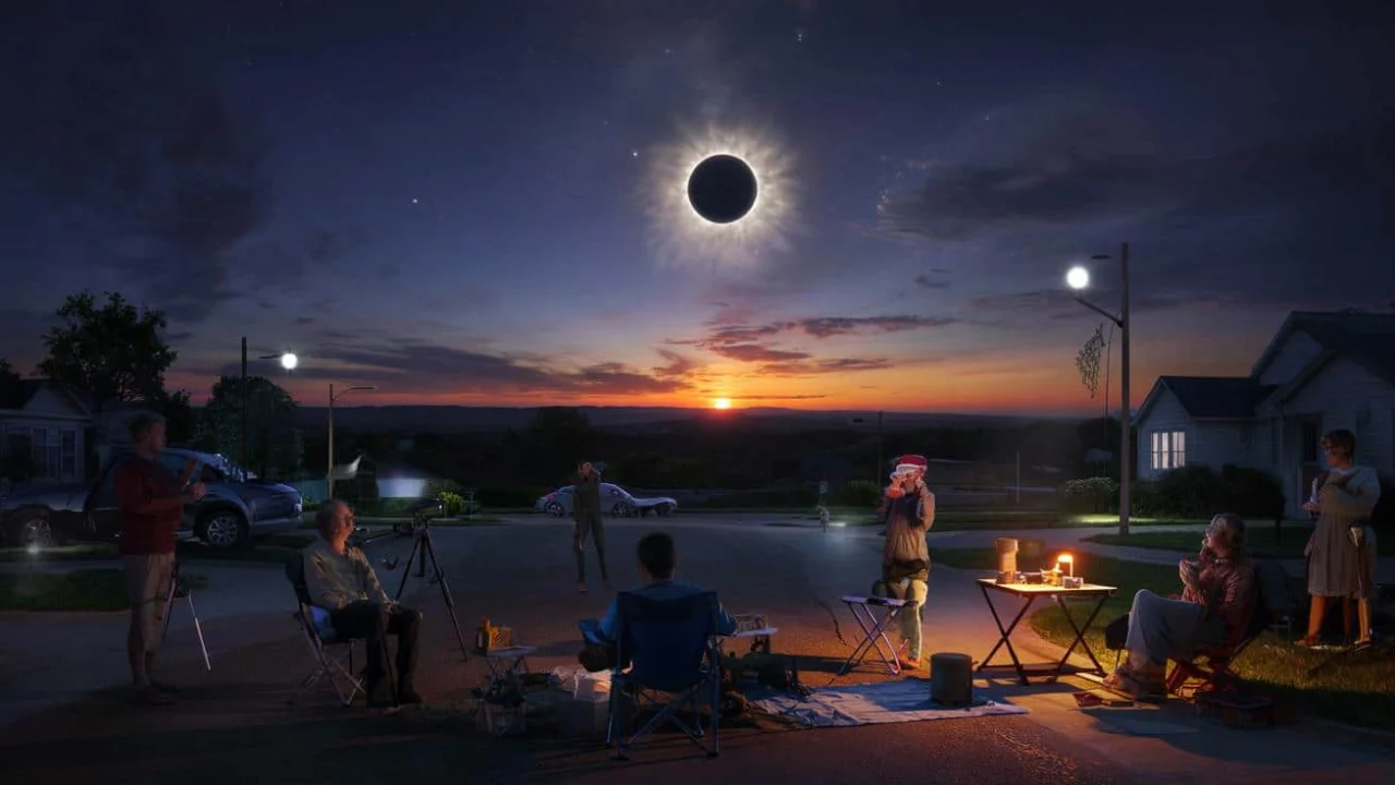 What happens when the world goes completely dark in the middle of the day during total solar eclipse