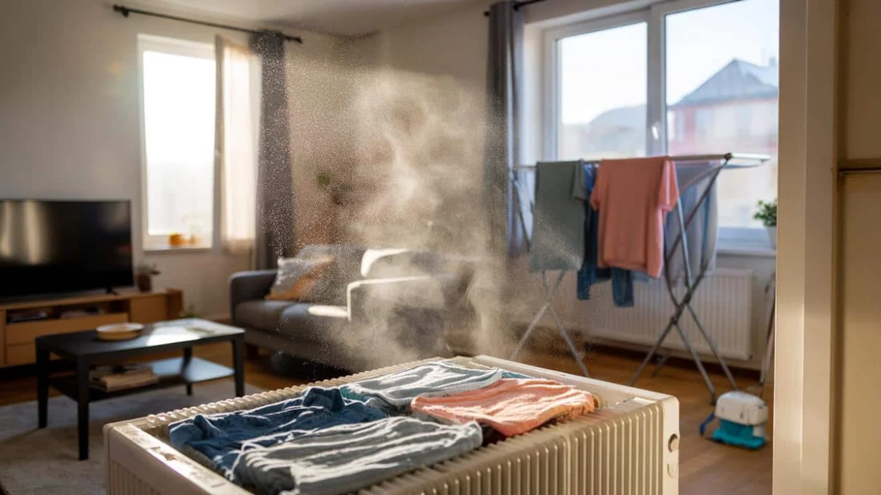 Why drying clothes on radiators secretly fills your home with invisible dust particles