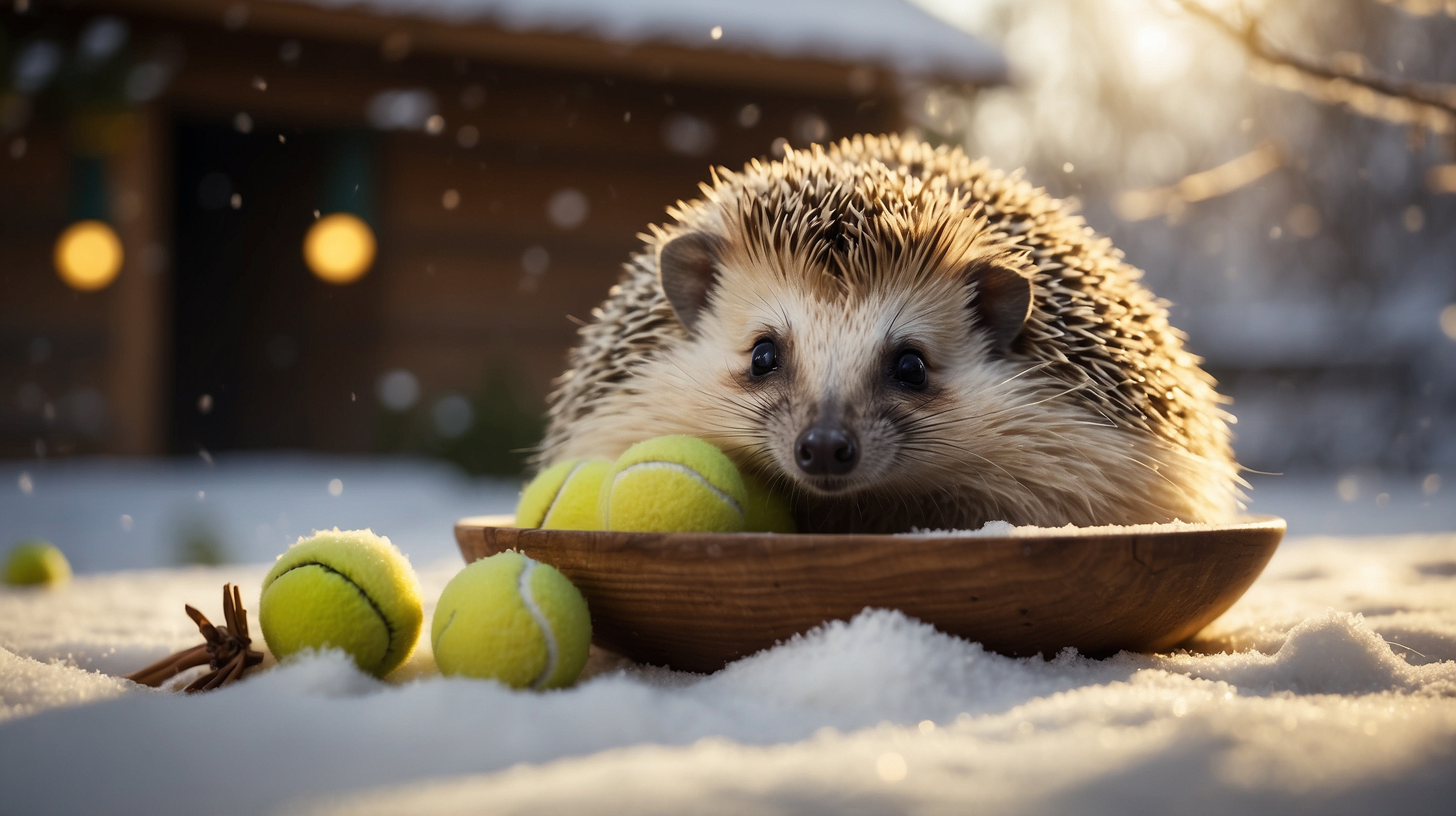 Why gardeners are putting tennis balls outside to help birds and hedgehogs this winter