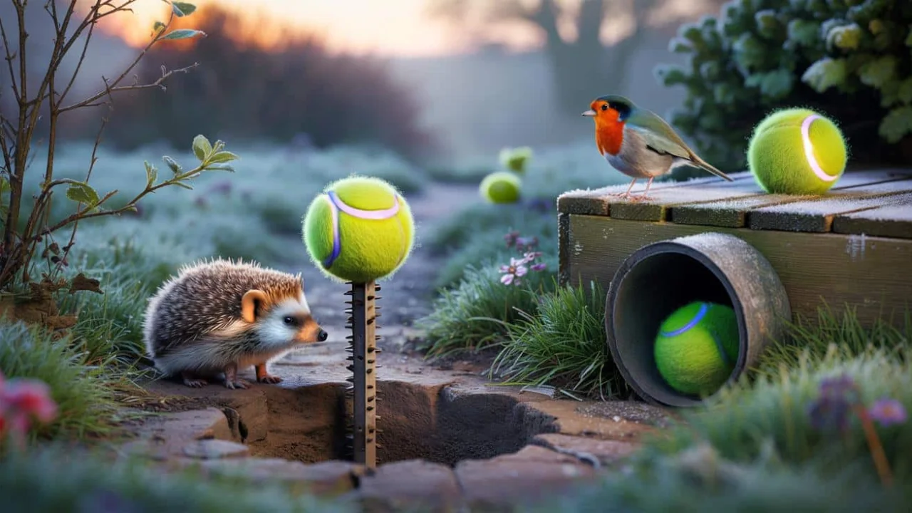 Wildlife rescuers are quietly placing tennis balls in gardens for one surprising winter reason